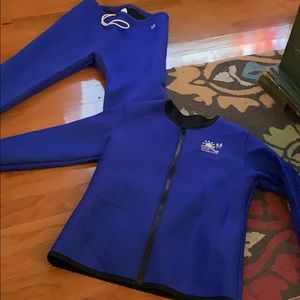 Sz l nwot h2o wear 2 piece wet suit women’s blue